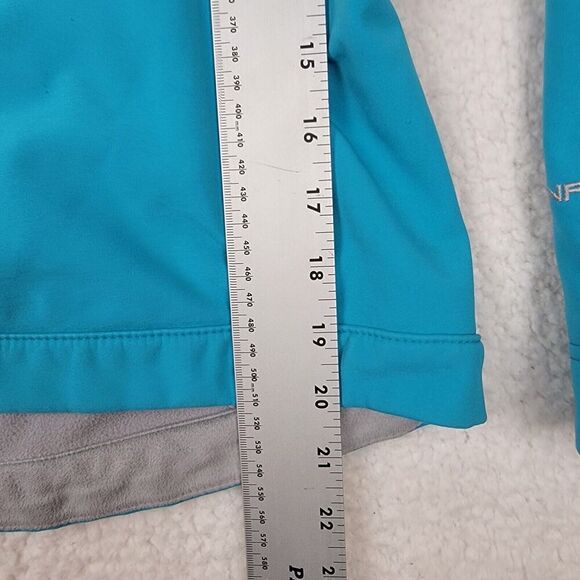 The North Face Womens Softshell Fleece Lined Jacket Full Zip Teal Blue Size S - Picture 8 of 9